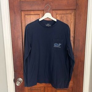 Vineyard Vines Men's Dark Blue Long Sleeve Tee